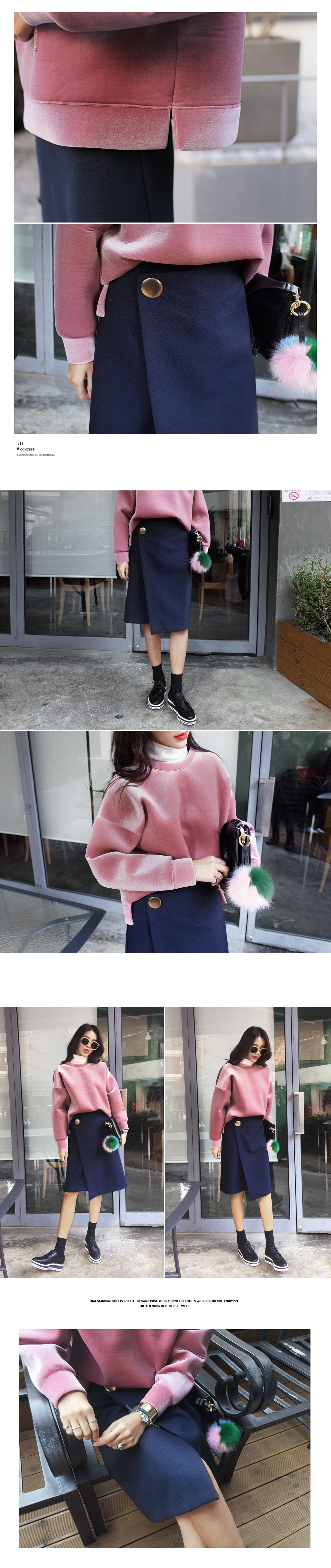 メタルボタンラップスカート・全2色 | DHOLIC | 詳細画像4