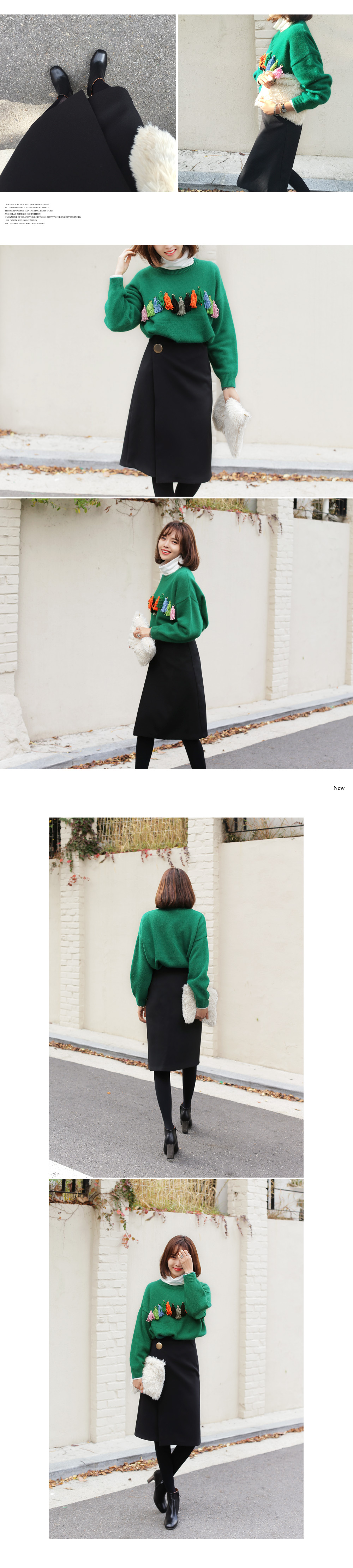 メタルボタンラップスカート・全2色 | DHOLIC | 詳細画像8