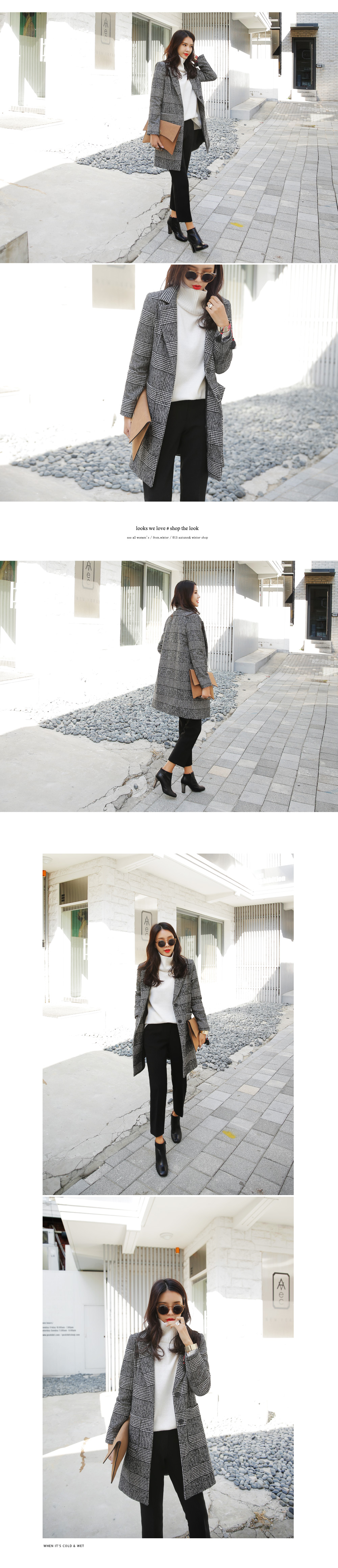 クラシックチェックロングコート・全2色 | DHOLIC | 詳細画像3