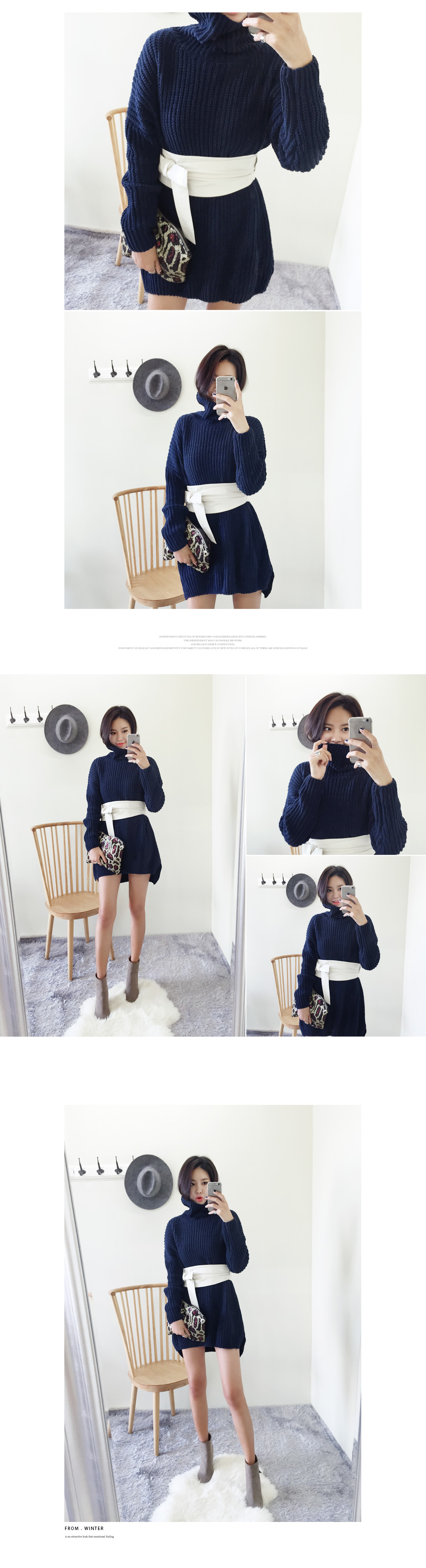 タートルネックロングニットプルオーバー・全3色 | DHOLIC | 詳細画像13