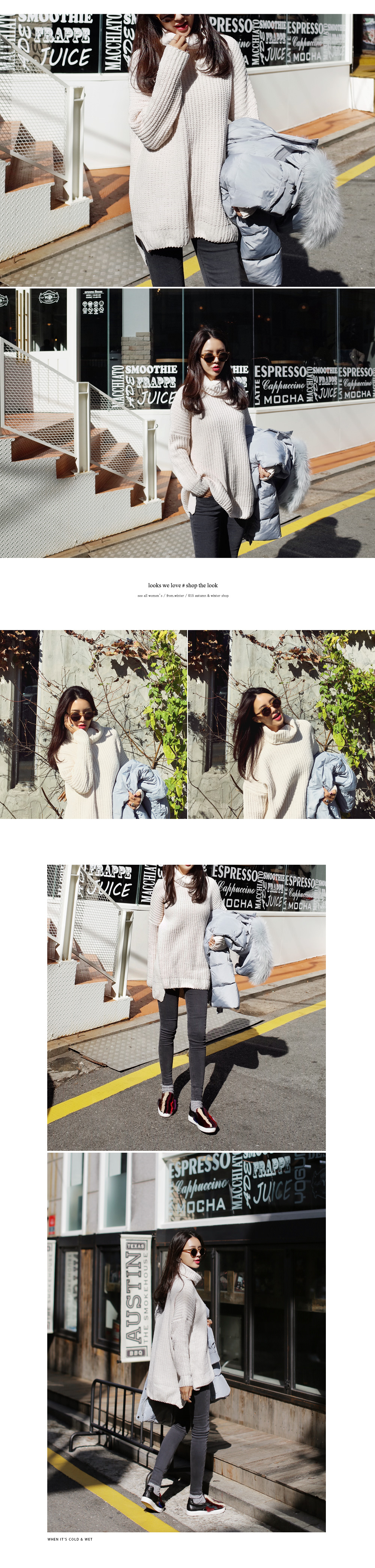 タートルネックロングニットプルオーバー・全3色 | DHOLIC | 詳細画像4