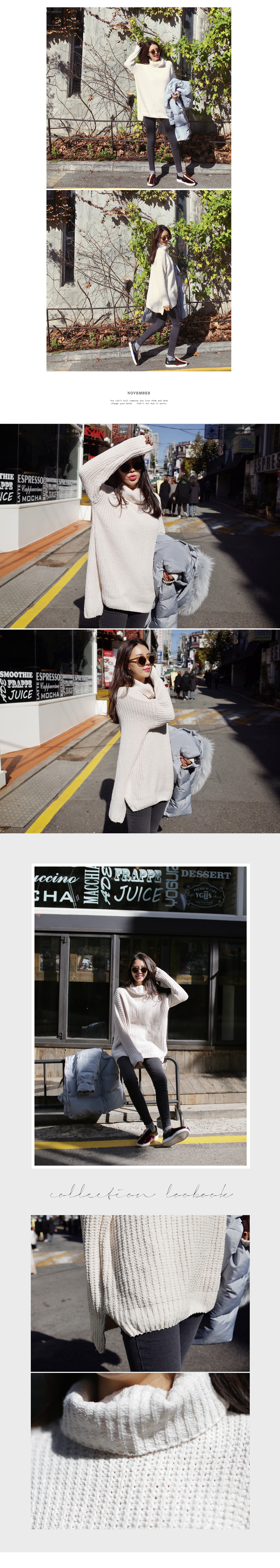 タートルネックロングニットプルオーバー・全3色 | DHOLIC | 詳細画像8