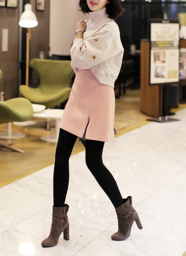 パステルカラーサイドジップスカート・全4色 | DHOLIC | 詳細画像1