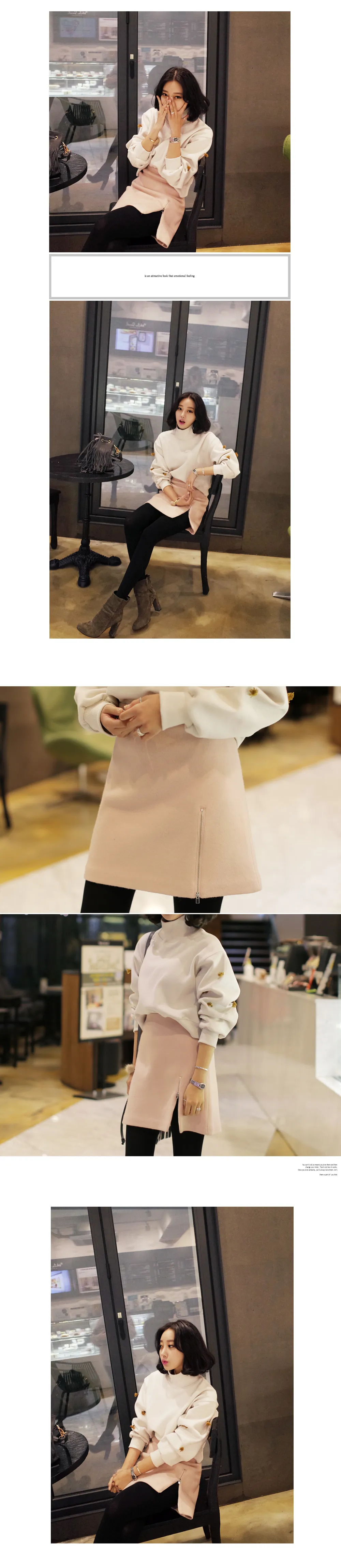 パステルカラーサイドジップスカート・全4色 | DHOLIC | 詳細画像5