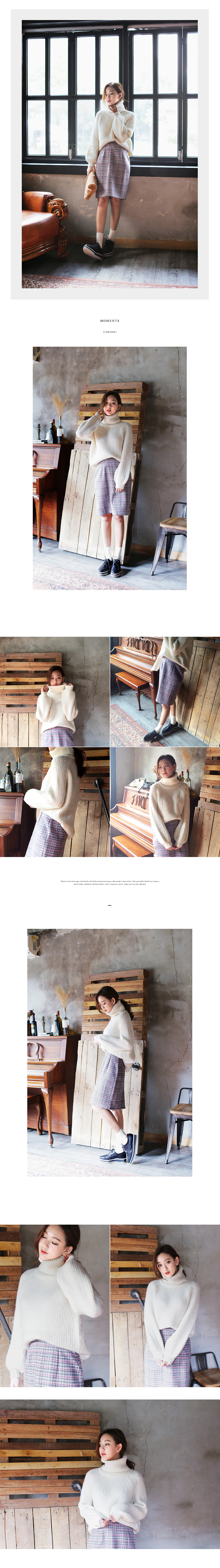 ゆるリブニットラグランスリーブタートルネックプルオーバー・全3色 | DHOLIC | 詳細画像5