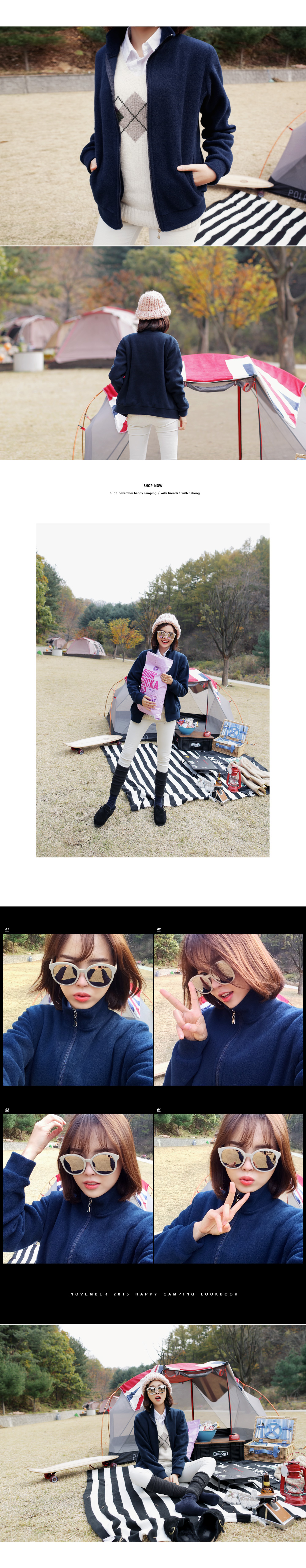 ジップアップハイネックフリースジャケット・全6色 | DHOLIC | 詳細画像4