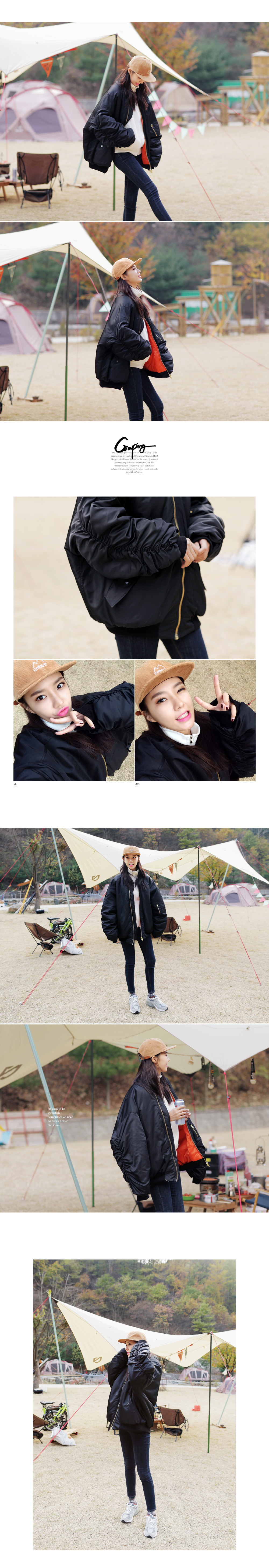 スリーブギャザーポイントMA-1ジャケット・全2色 | DHOLIC | 詳細画像4