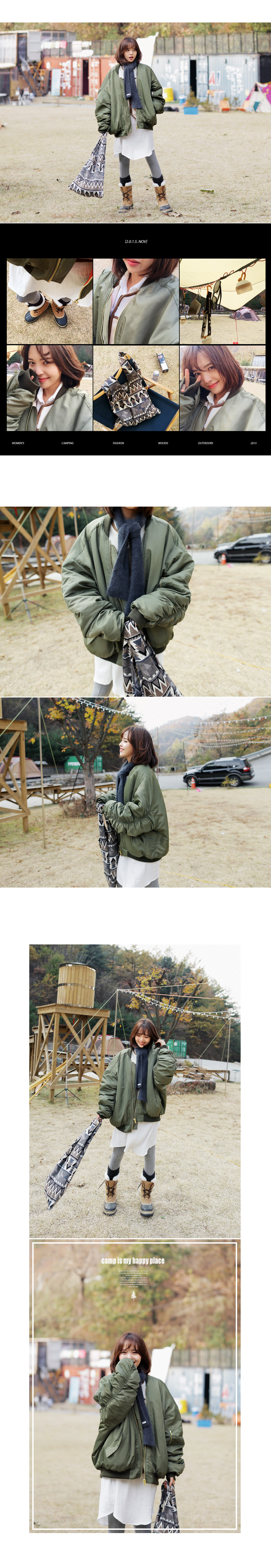 スリーブギャザーポイントMA-1ジャケット・全2色 | DHOLIC | 詳細画像7