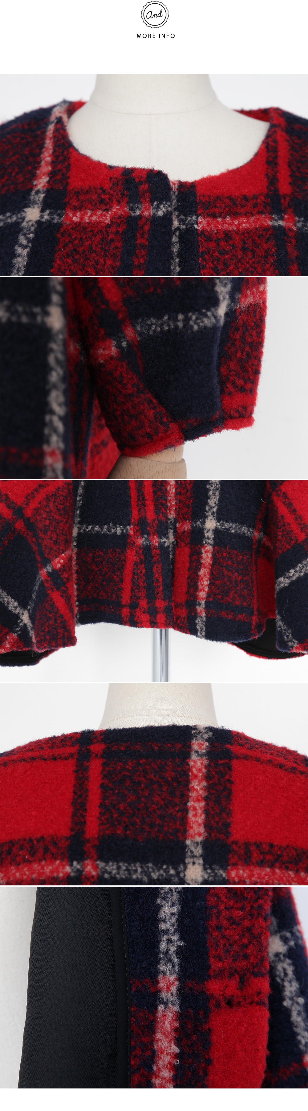 フレアヘムノーカラーチェックコート・全2色 | DHOLIC | 詳細画像11