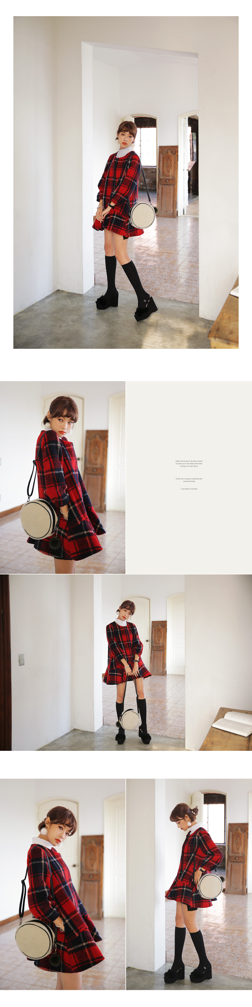 フレアヘムノーカラーチェックコート・全2色 | DHOLIC | 詳細画像7