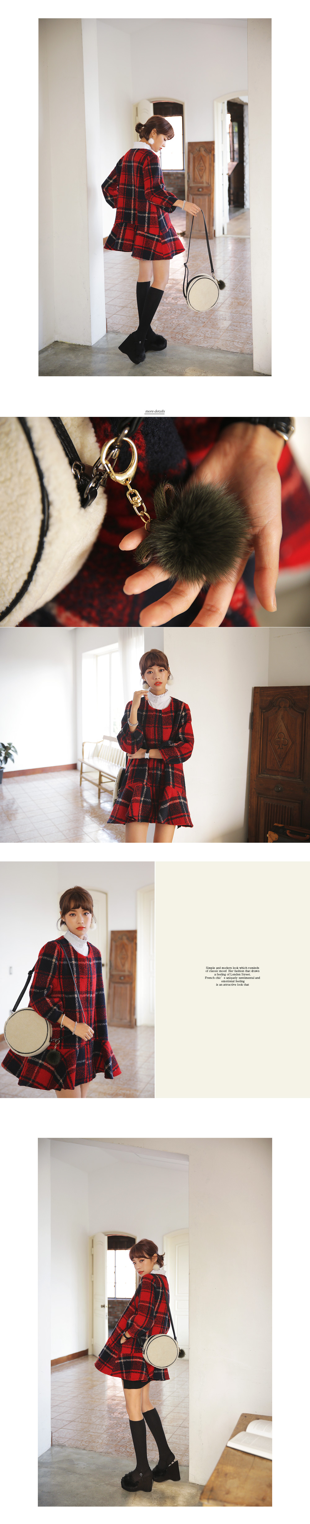 フレアヘムノーカラーチェックコート・全2色 | DHOLIC | 詳細画像9