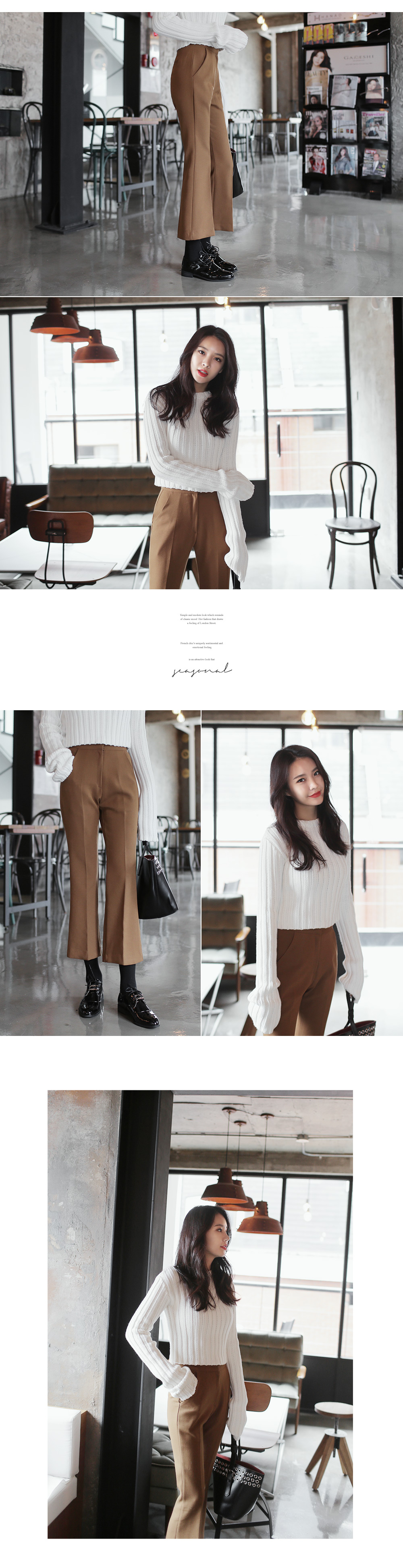 <font color=red><b>**雑誌JELLY2月号掲載**</b></font>ロングスリーブクロップドニットプルオーバー・全6色 | DHOLIC | 詳細画像4