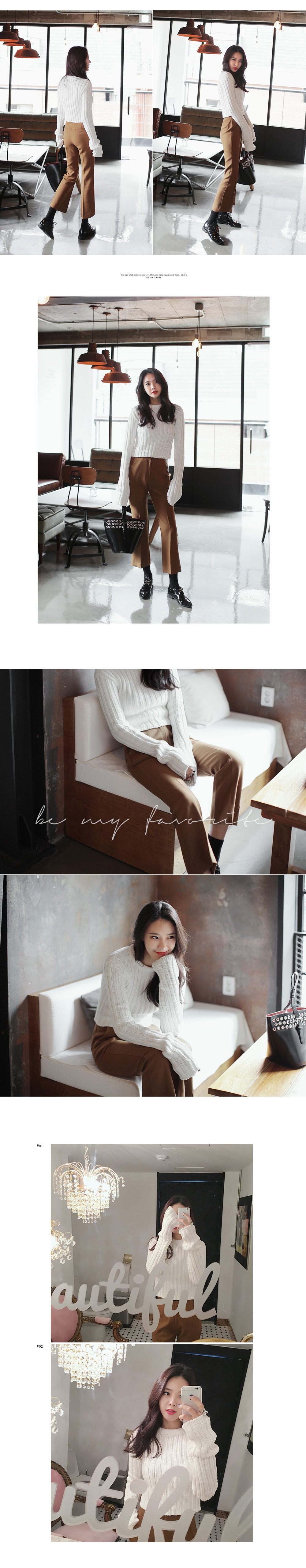 <font color=red><b>**雑誌JELLY2月号掲載**</b></font>ロングスリーブクロップドニットプルオーバー・全6色 | DHOLIC | 詳細画像6