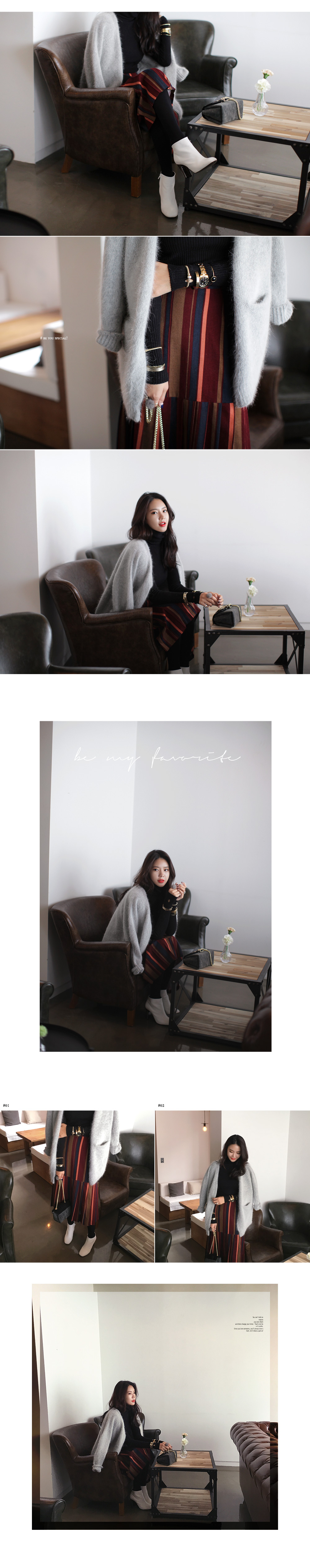 プリーツヘムストライプミディスカート・全2色 | DHOLIC | 詳細画像7