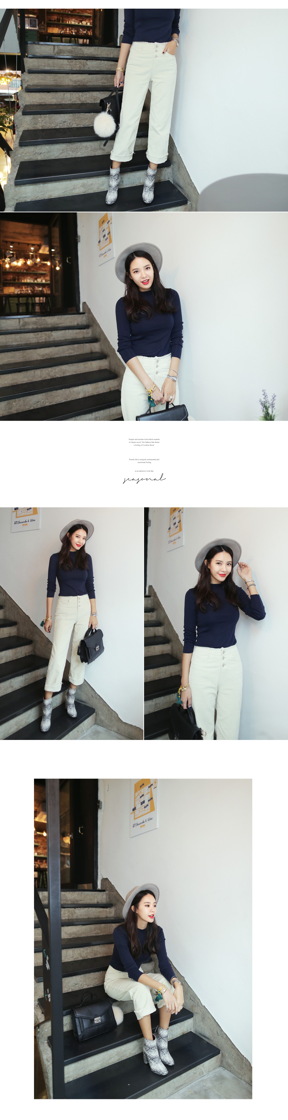 フリンジディテールクロップドストレートパンツ・全4色 | DHOLIC | 詳細画像16