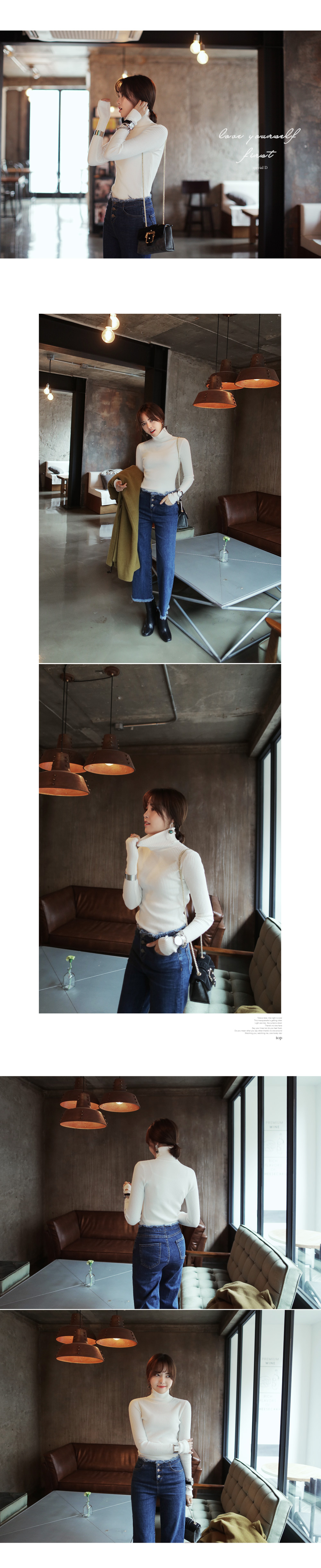 フリンジディテールクロップドストレートパンツ・全4色 | DHOLIC | 詳細画像6