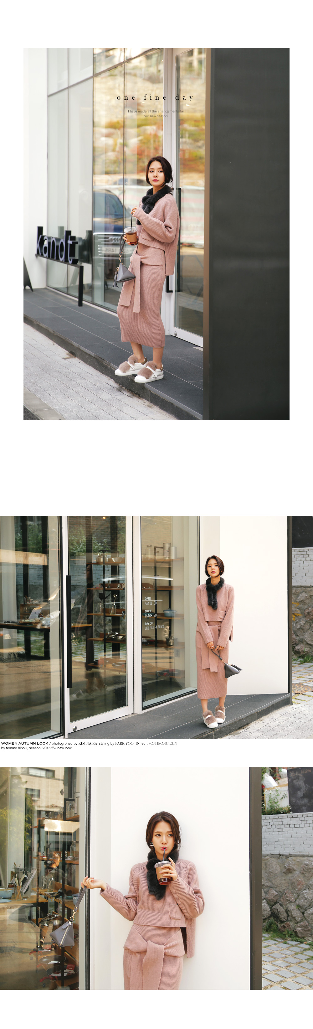 アンバランスニットトップス&腰巻風ハイウエストニットスカートセットアップ・全4色 | DHOLIC PLUS | 詳細画像2