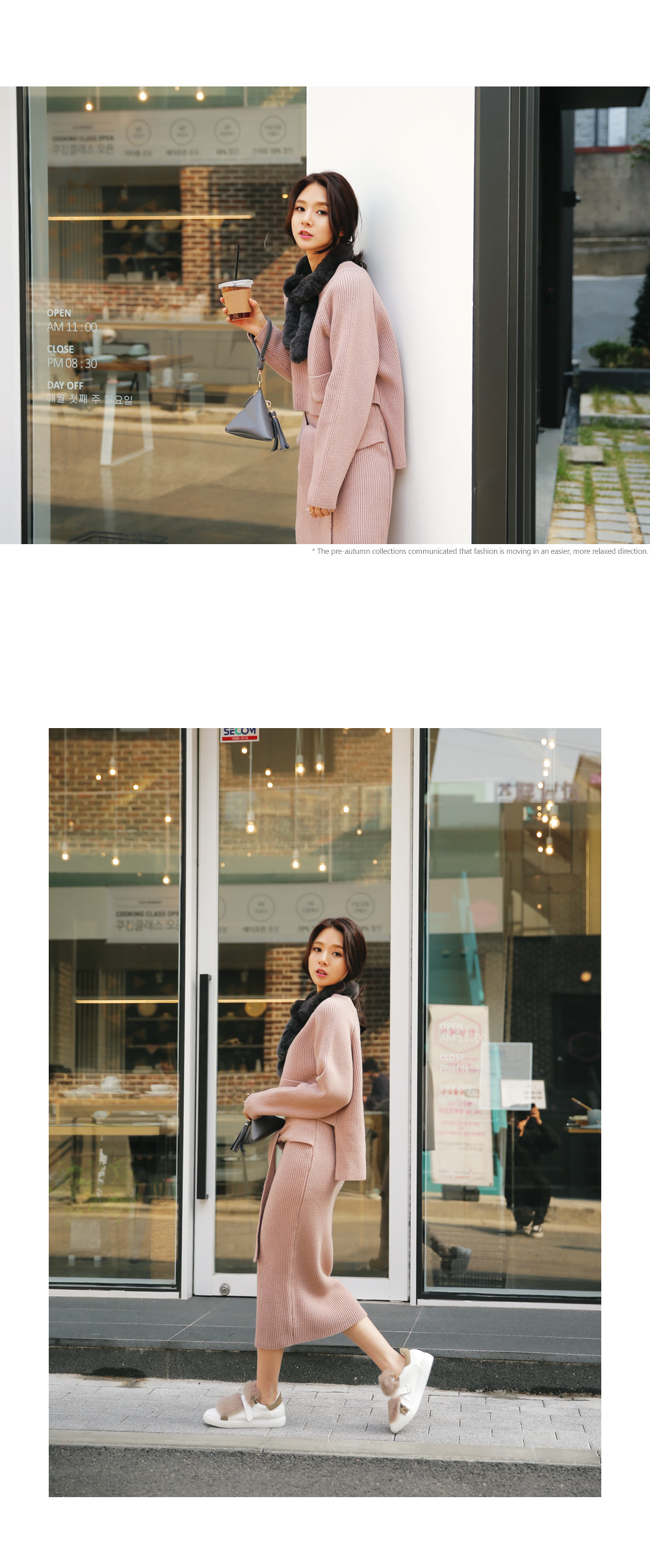 アンバランスニットトップス&腰巻風ハイウエストニットスカートセットアップ・全4色 | DHOLIC PLUS | 詳細画像6