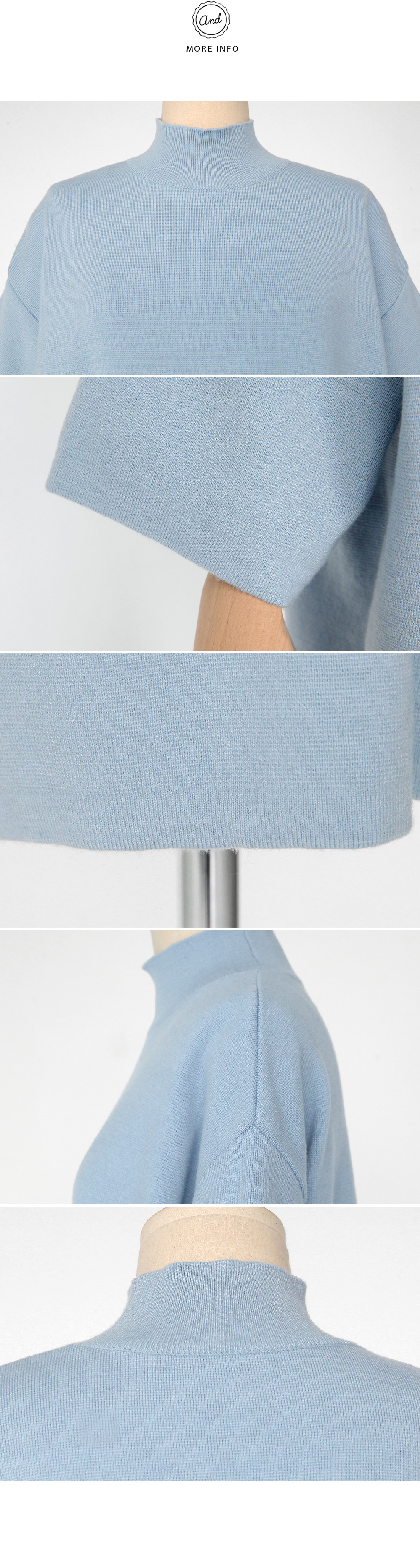 <font color=red><b>**雑誌non-no5月号/S cawaii!4月号/mina3月号掲載**</b></font>ハイネックシンプルニットTシャツ・全4色 | DHOLIC | 詳細画像16