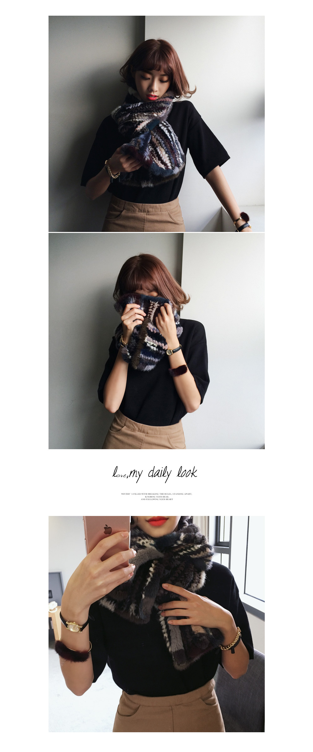 <font color=red><b>**雑誌non-no5月号/S cawaii!4月号/mina3月号掲載**</b></font>ハイネックシンプルニットTシャツ・全4色 | DHOLIC | 詳細画像13