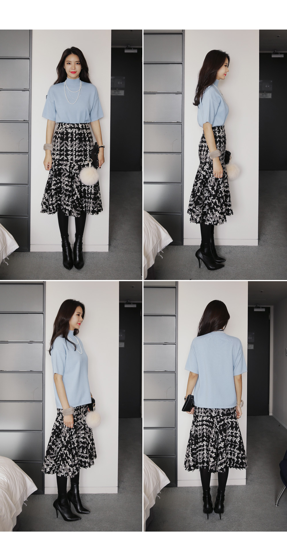 <font color=red><b>**雑誌non-no5月号/S cawaii!4月号/mina3月号掲載**</b></font>ハイネックシンプルニットTシャツ・全4色 | DHOLIC | 詳細画像15