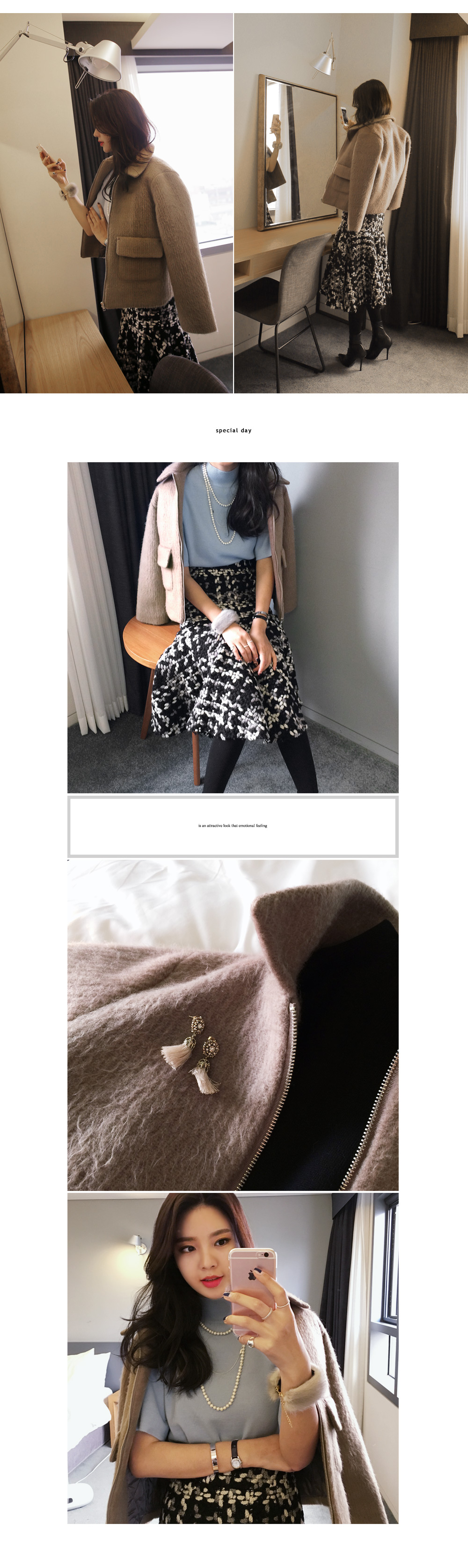 <font color=red><b>**雑誌non-no5月号/S cawaii!4月号/mina3月号掲載**</b></font>ハイネックシンプルニットTシャツ・全4色 | DHOLIC | 詳細画像3