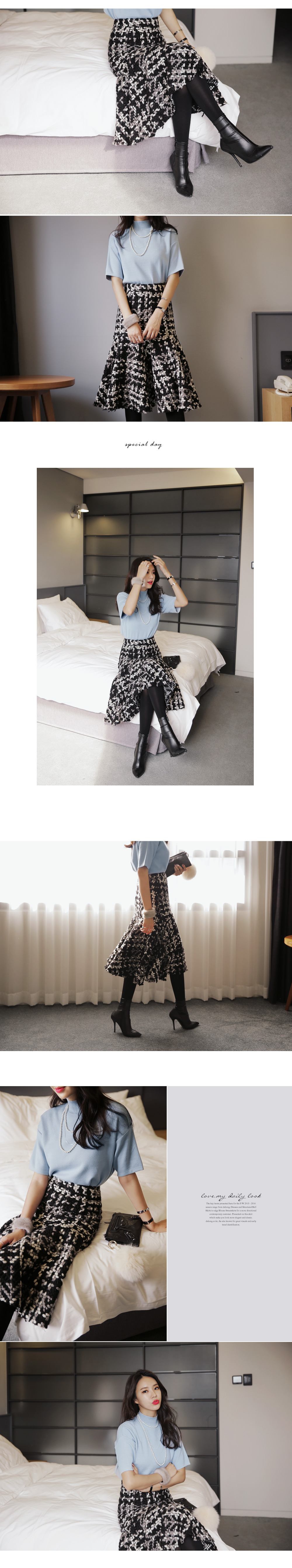 <font color=red><b>**雑誌non-no5月号/S cawaii!4月号/mina3月号掲載**</b></font>ハイネックシンプルニットTシャツ・全4色 | DHOLIC | 詳細画像6