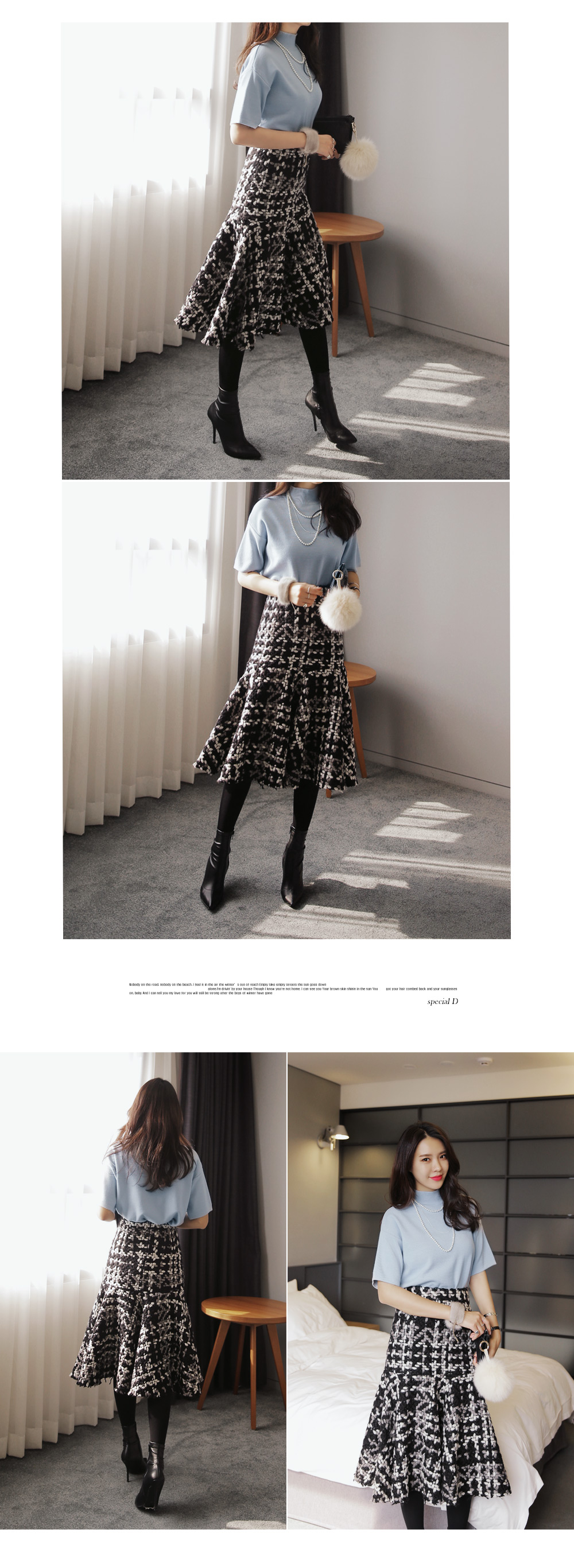 <font color=red><b>**雑誌non-no5月号/S cawaii!4月号/mina3月号掲載**</b></font>ハイネックシンプルニットTシャツ・全4色 | DHOLIC | 詳細画像8