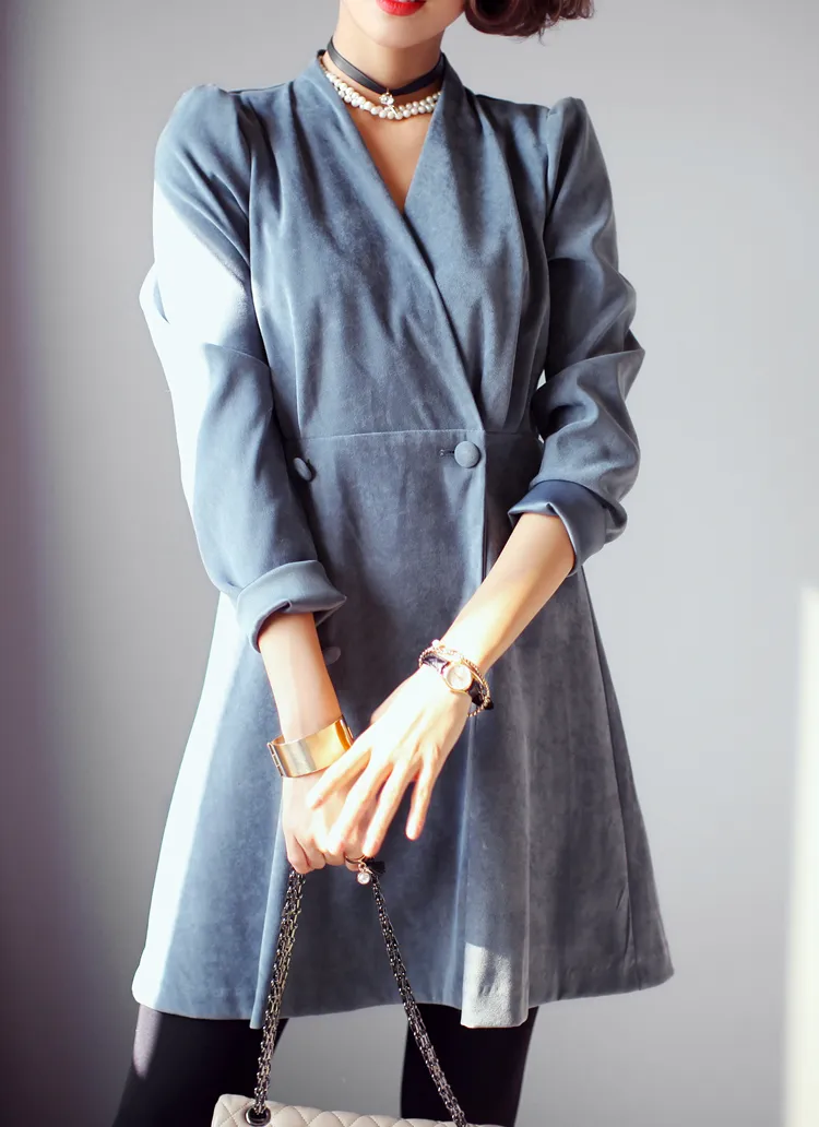 Vネックラップワンピース・全3色 | DHOLIC | 詳細画像1