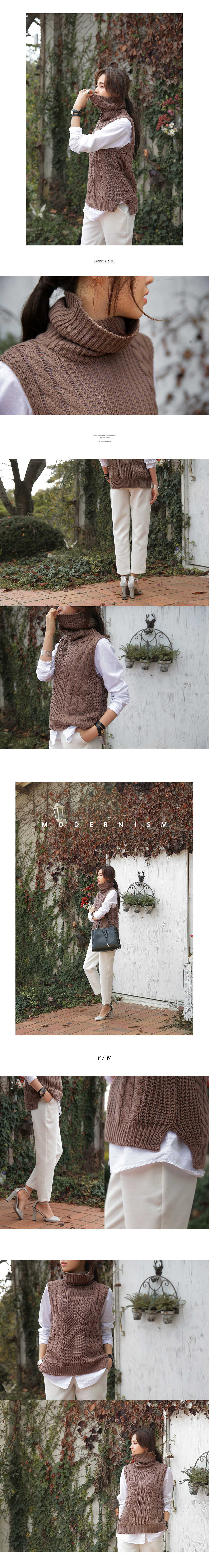 タートルネックローゲージニットベスト・全3色 | DHOLIC | 詳細画像8