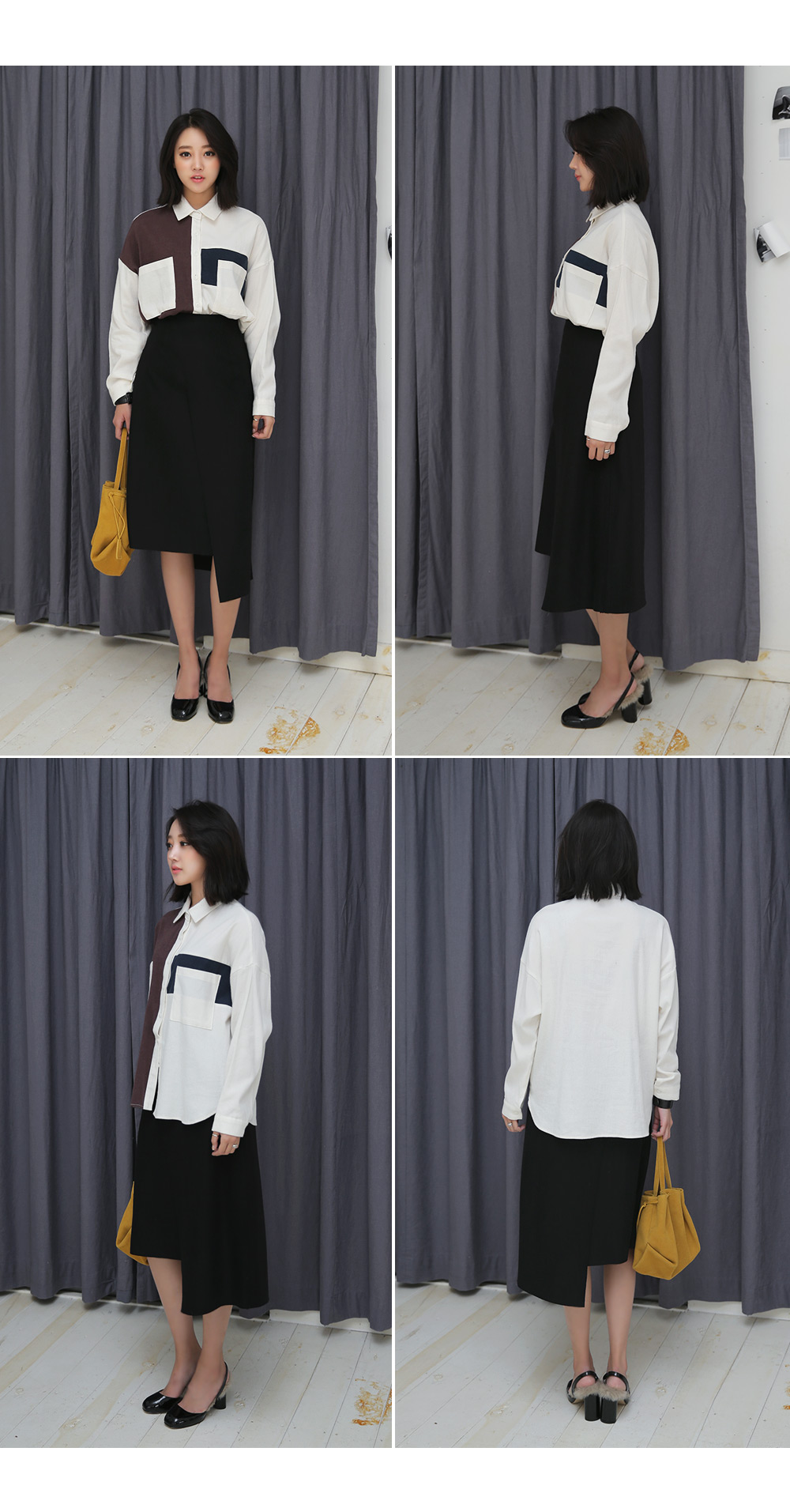 アンバランスラップミディスカート・全3色 | DHOLIC | 詳細画像10