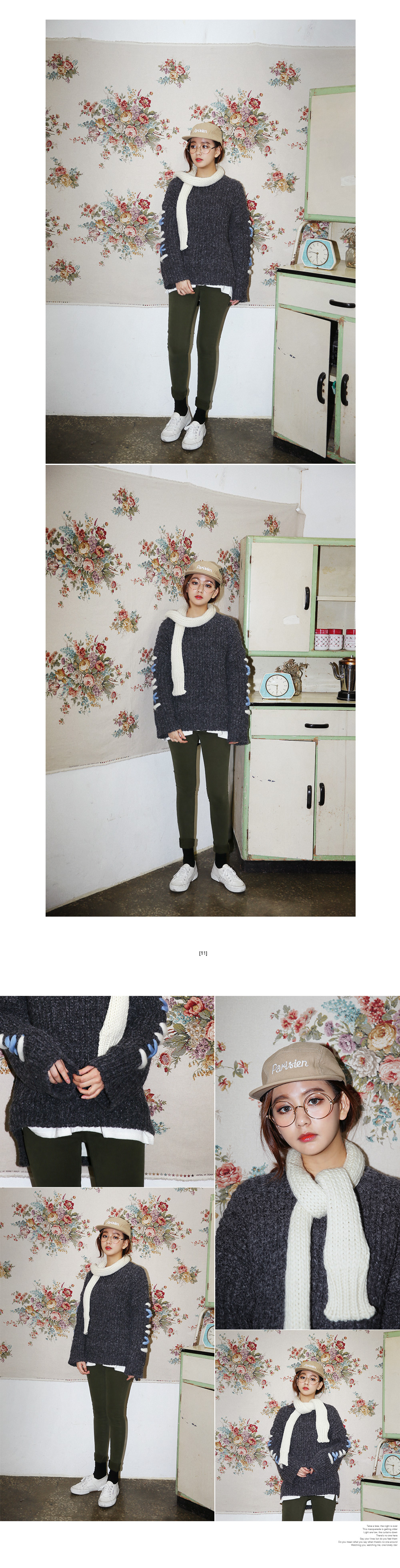 ユニークレースアップニットプルオーバー・全3色 | DHOLIC | 詳細画像6