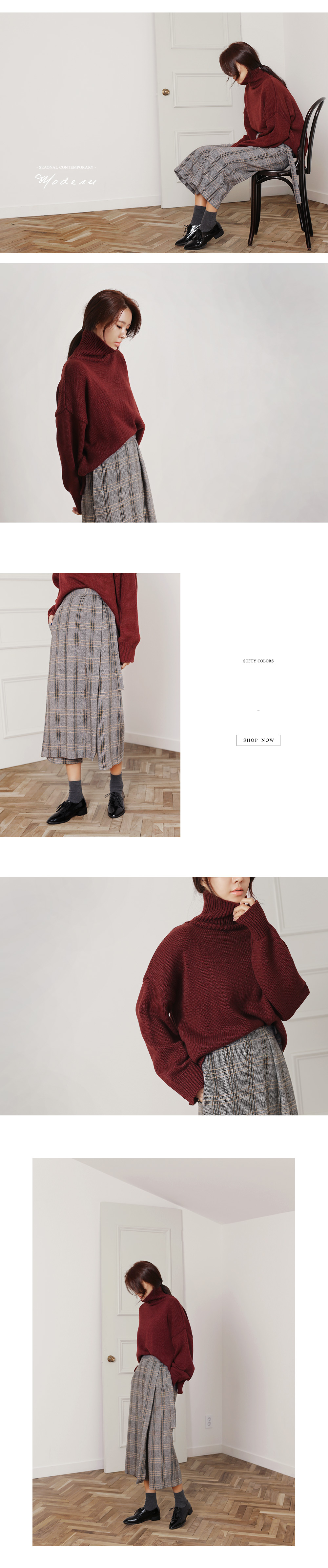 ヘリンボーンチェックラップワイドパンツ・全2色 | DHOLIC | 詳細画像2