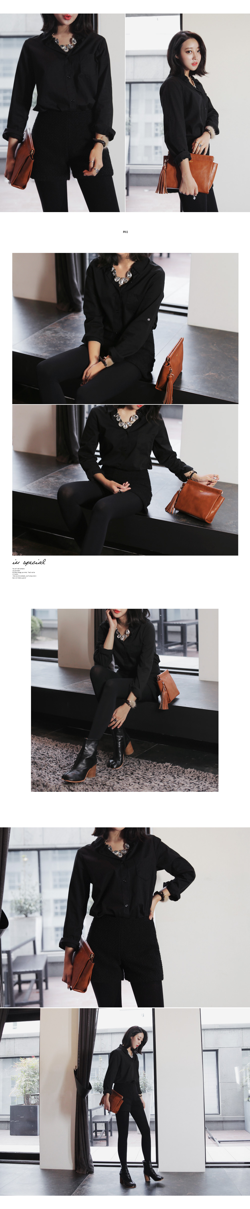 <font color=red><b>**雑誌S cawaii!4月号掲載**</b></font><DHOLIC オリジナル>ベーシックロングコットンシャツ・全2色 | DHOLIC | 詳細画像12