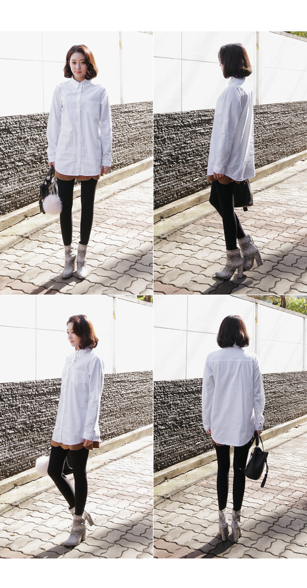 <font color=red><b>**雑誌S cawaii!4月号掲載**</b></font><DHOLIC オリジナル>ベーシックロングコットンシャツ・全2色 | DHOLIC | 詳細画像13