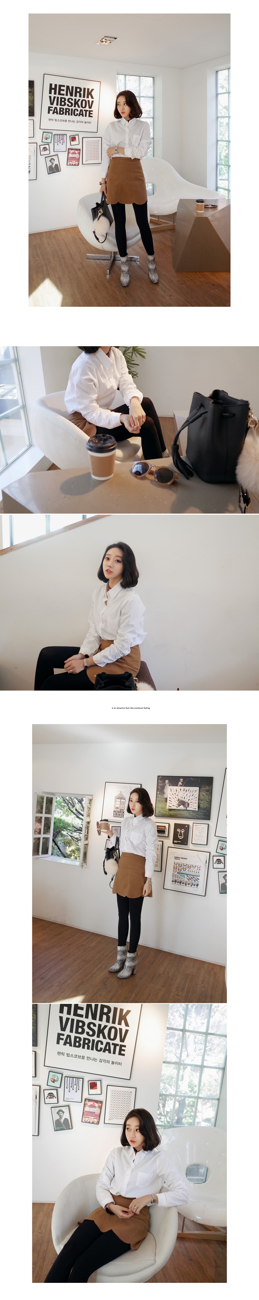 <font color=red><b>**雑誌S cawaii!4月号掲載**</b></font><DHOLIC オリジナル>ベーシックロングコットンシャツ・全2色 | DHOLIC | 詳細画像4