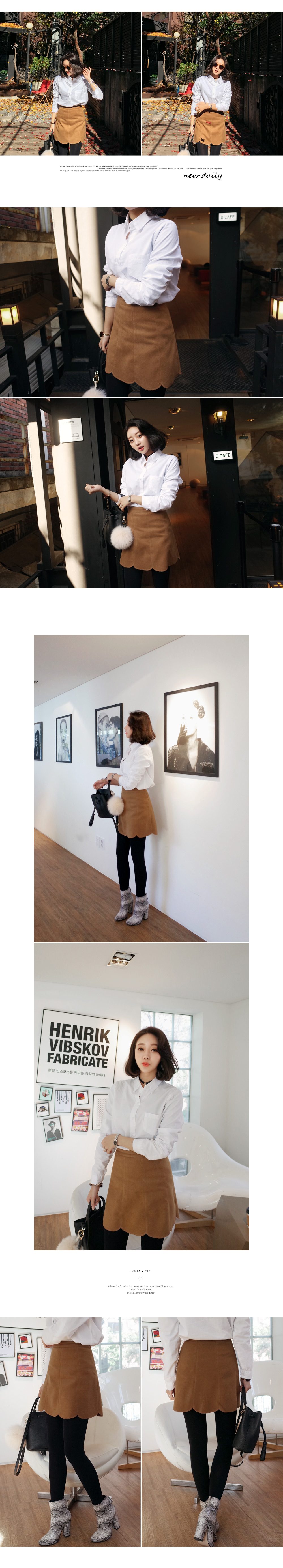 <font color=red><b>**雑誌S cawaii!4月号掲載**</b></font><DHOLIC オリジナル>ベーシックロングコットンシャツ・全2色 | DHOLIC | 詳細画像5