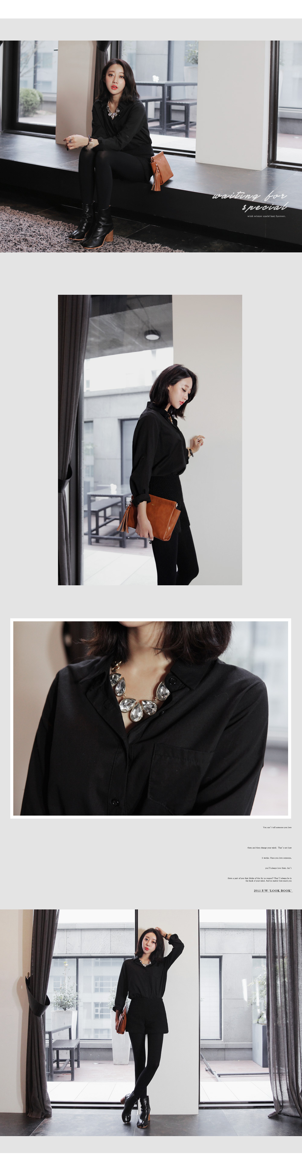 <font color=red><b>**雑誌S cawaii!4月号掲載**</b></font><DHOLIC オリジナル>ベーシックロングコットンシャツ・全2色 | DHOLIC | 詳細画像10