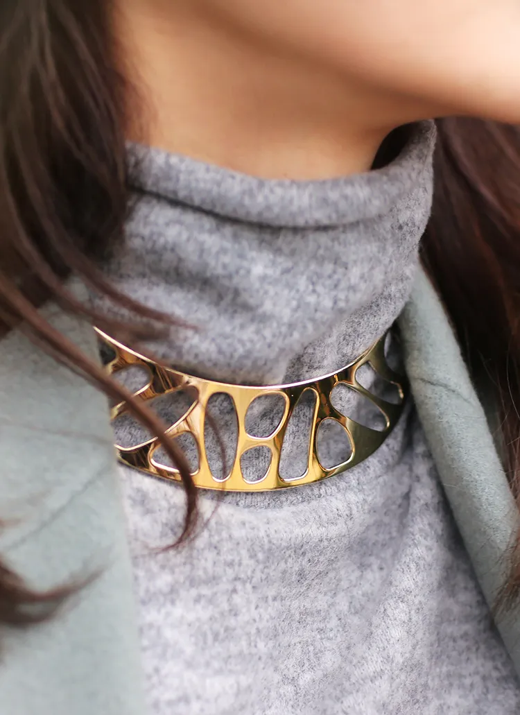 ユニークメタルチョーカー・全1色 | DHOLIC PLUS | 詳細画像1