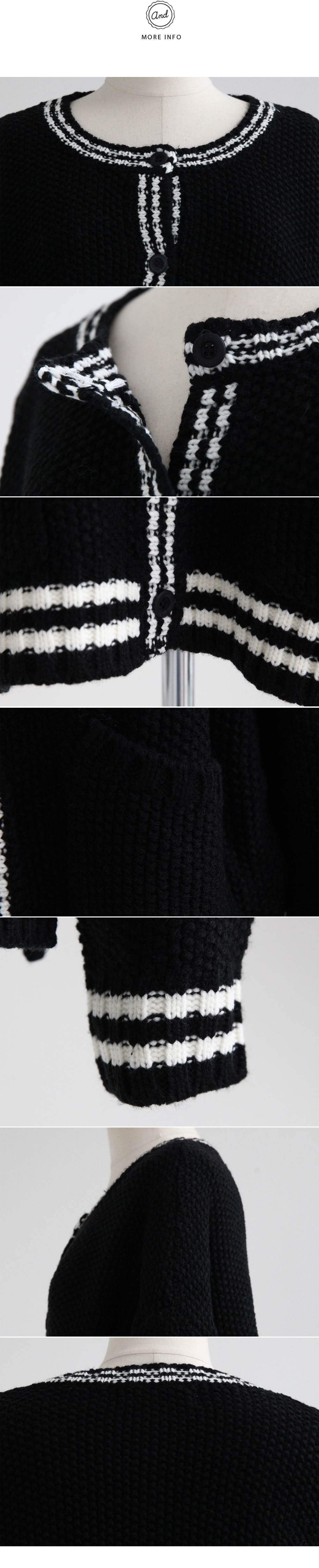 ラインポイントニットクルーネックショートカーディガン・全2色 | DHOLIC | 詳細画像10