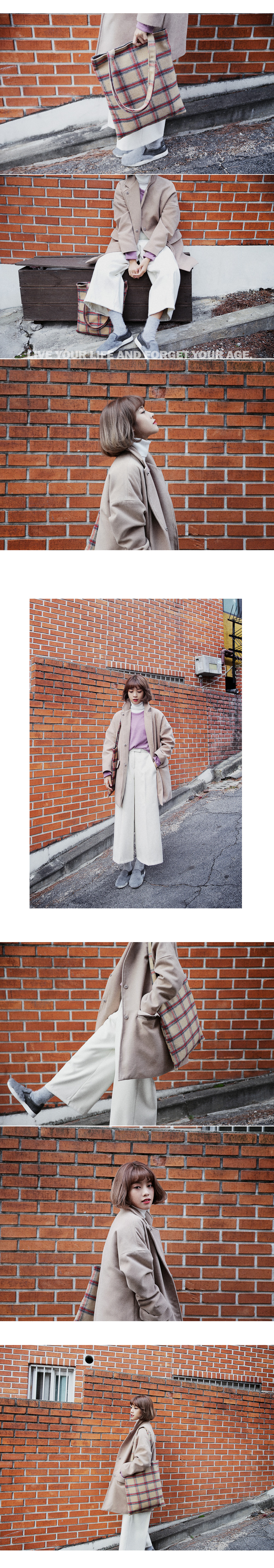 チェック柄ウールトートバッグ・全3色 | DHOLIC | 詳細画像7