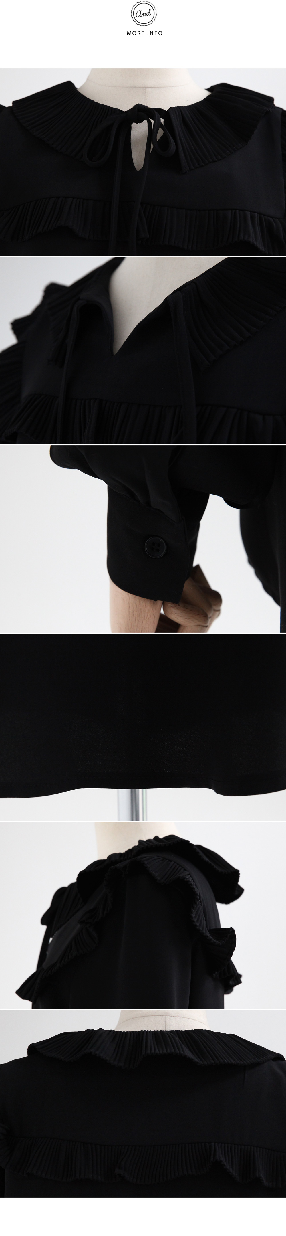 プリーツフリルセーラーカラーブラウス・全2色 | DHOLIC | 詳細画像7