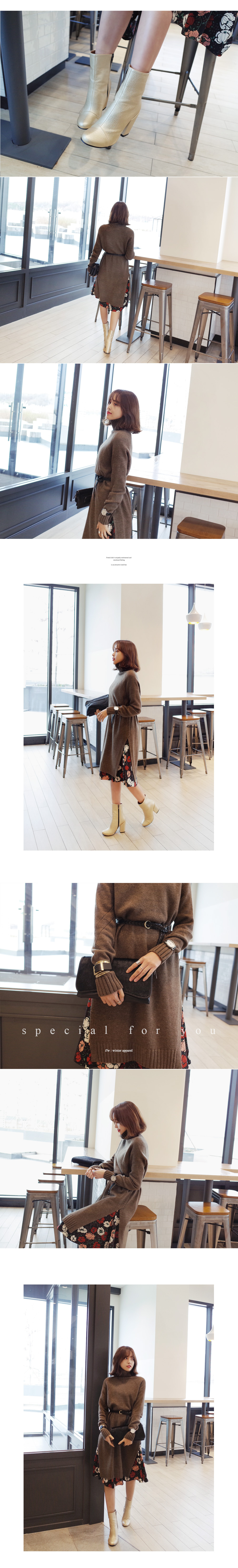 <font color=red><b>**雑誌mer3・4月号掲載**</b></font>レトロフラワーパターンVネックフレアミディワンピース・全3色 | DHOLIC | 詳細画像12