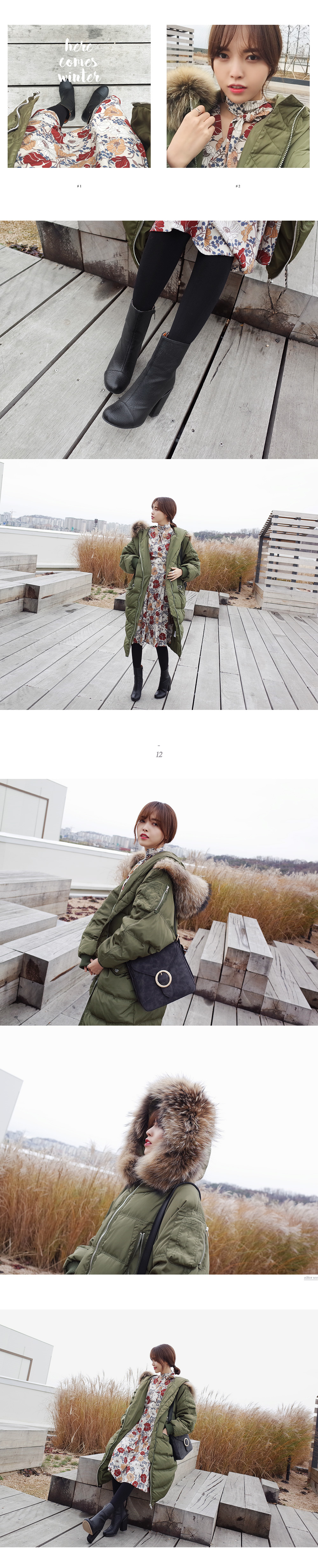 <font color=red><b>**雑誌mer3・4月号掲載**</b></font>レトロフラワーパターンVネックフレアミディワンピース・全3色 | DHOLIC | 詳細画像5