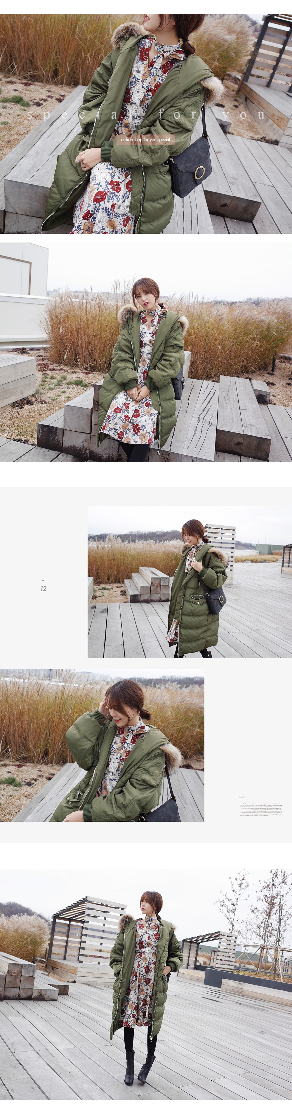 <font color=red><b>**雑誌mer3・4月号掲載**</b></font>レトロフラワーパターンVネックフレアミディワンピース・全3色 | DHOLIC | 詳細画像7