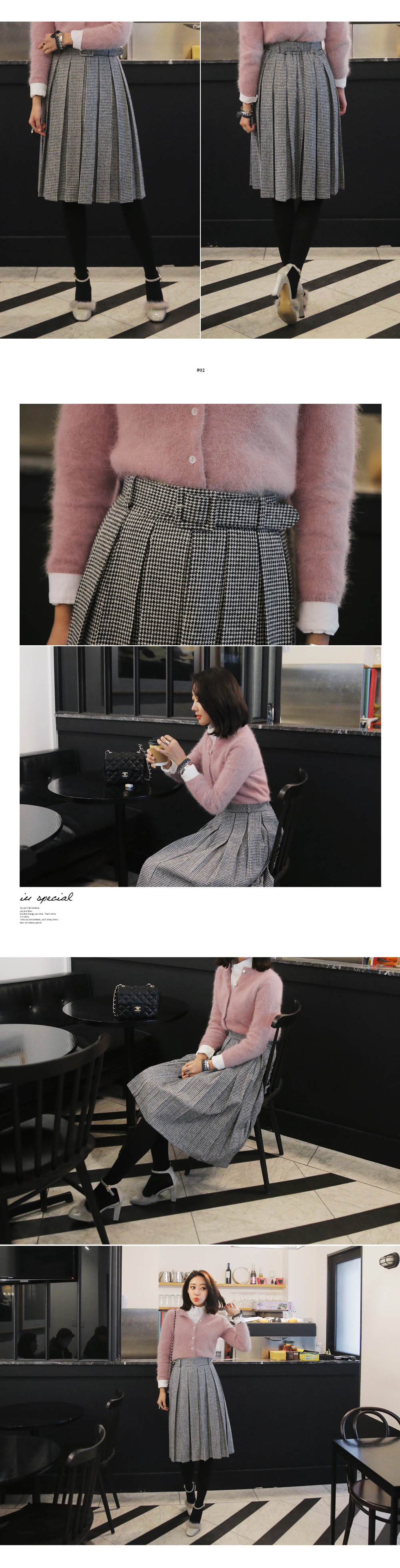 ベルトSETひざ丈プリーツスカート・全2色 | DHOLIC | 詳細画像4