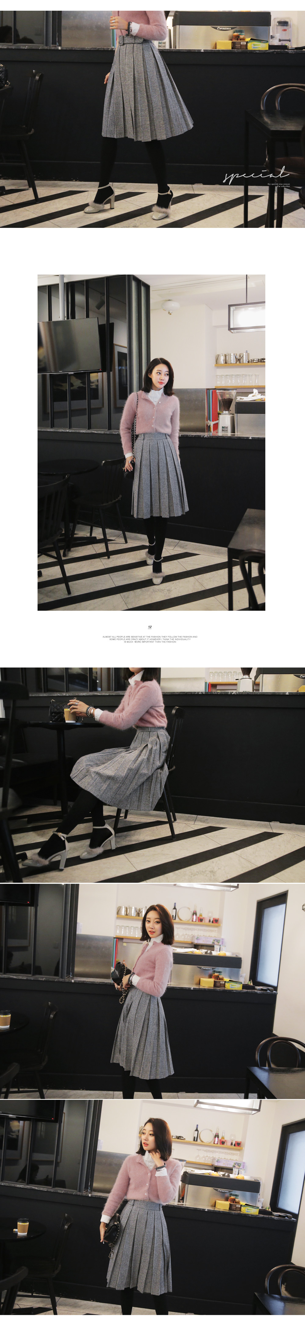 ベルトSETひざ丈プリーツスカート・全2色 | DHOLIC | 詳細画像5