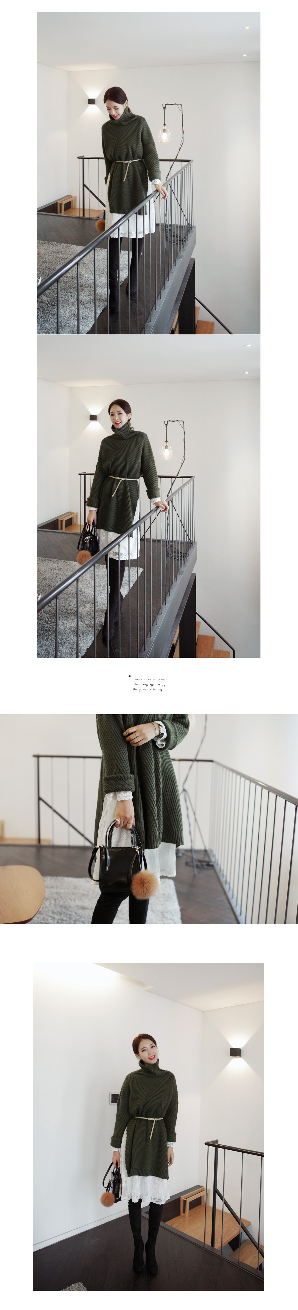 ウエスト切り替えひざ丈レースワンピース・全2色 | DHOLIC | 詳細画像6