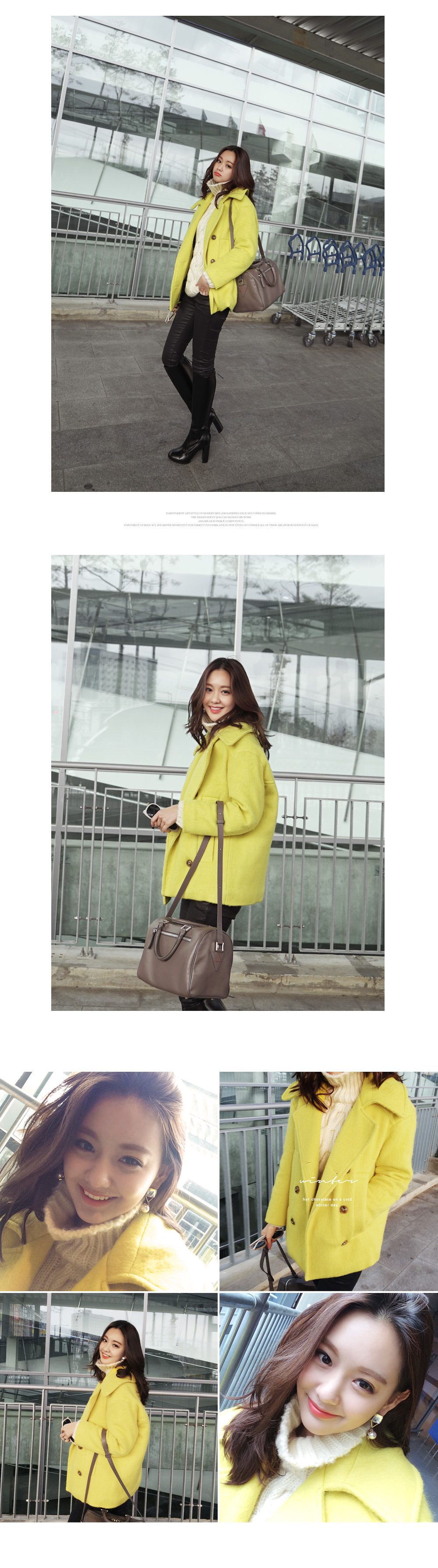 ワイドカラーハーフコート・全2色 | DHOLIC | 詳細画像4