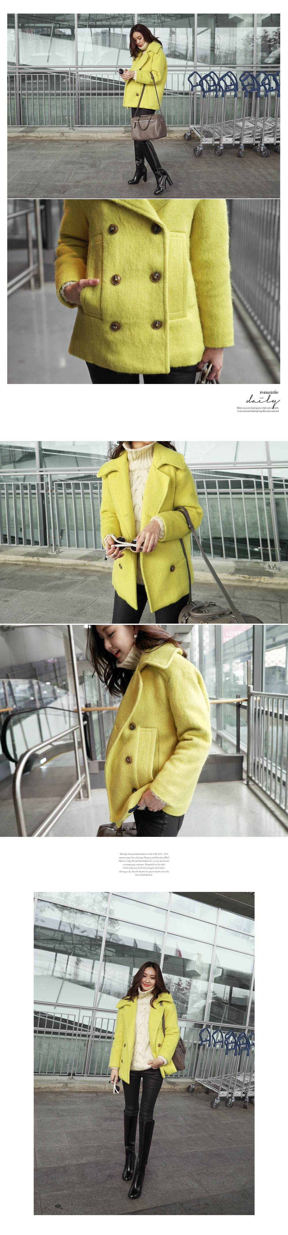 ワイドカラーハーフコート・全2色 | DHOLIC | 詳細画像5